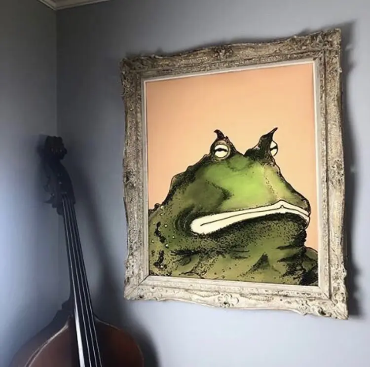 Custom print of Pacman toad